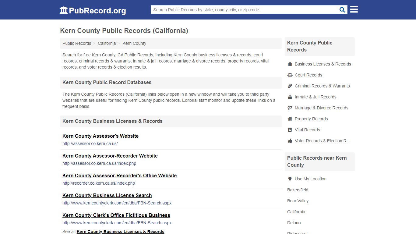 Free Kern County Public Records (California Public Records)